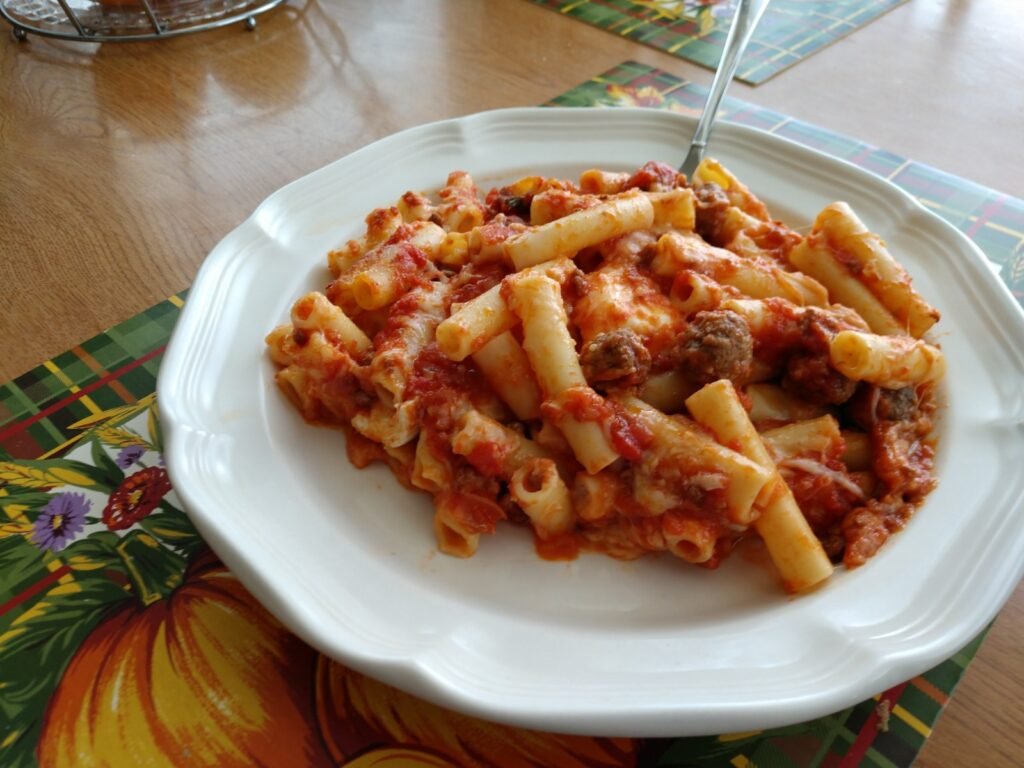 Baked Ziti on the plate!